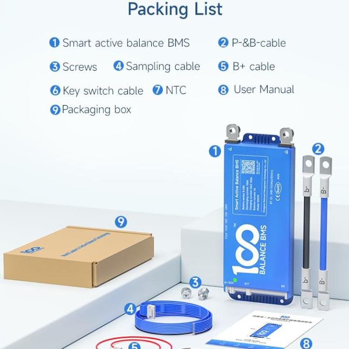 DALY100 BALANCE 8S-24S 100A SMART BMS WITH BLUETOOTH & ACTIVE BALANCING