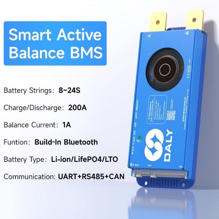 DALY100 BALANCE 8S-24S 200A SMART BMS WITH BLUETOOTH & ACTIVE BALANCING