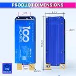 DALY, 150A 8-24S, 24-72V BMS with 1A Active Balancer and Built-in Bluetooth for Lithium/LFP/LTO Battery Pack, Works with 100BALANCE Mobile App