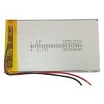 3.7V 3000mAH (Lithium Polymer) Lipo Rechargeable Battery Model KP-355085