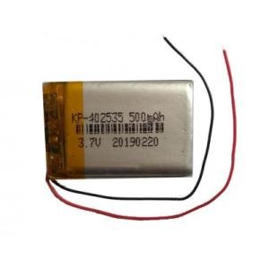 3.7V 500mAH (Lithium Polymer) Lipo Rechargeable Battery Model KP-402535