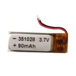 3.7V 90mAH (Lithium Polymer) Lipo Rechargeable Battery Model KP-351028