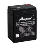 Amptek 6 V 4.5 Ah Black Sealed Rechargeable SMF Industrial Battery, AT6-4.5