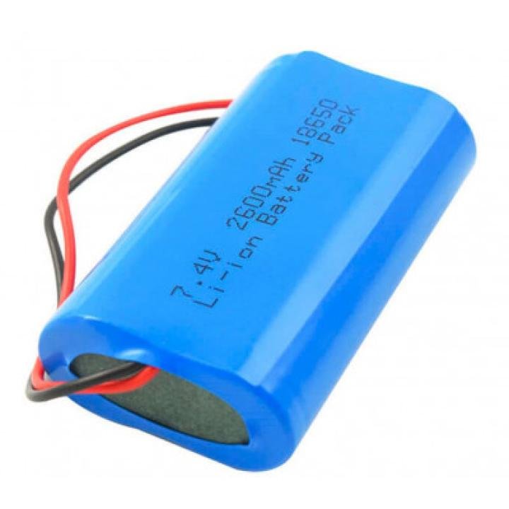 7.4V 2600mAH Lithium Polymer (Li-Po) Battery - 18650 Model