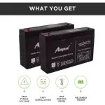 Amptek 6 V 7 Ah Black Sealed Rechargeable SMF Industrial Battery, AT6-7