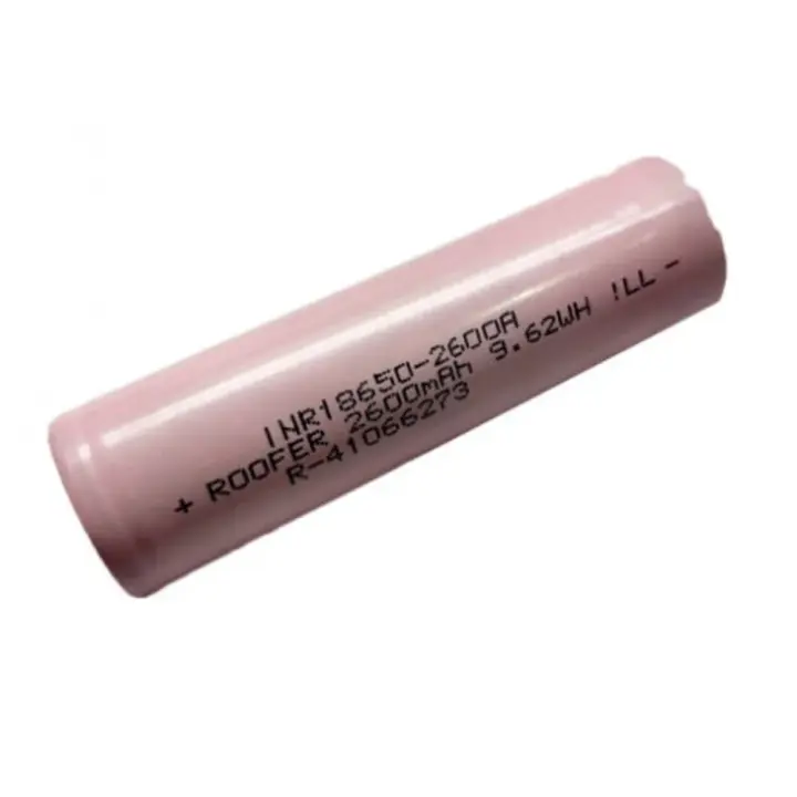 Roofer - 18650 - 3.7V - 2600 Mah, Size: Prismatic, Battery Type: Lithium-Ion