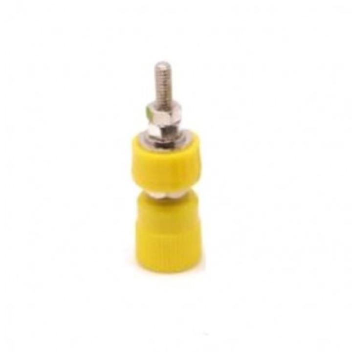 Yellow S4828 Brass Banana Jack Socket M4 24A 30-60V