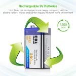 EBL 9V 280Mah Rechargeable Batteries