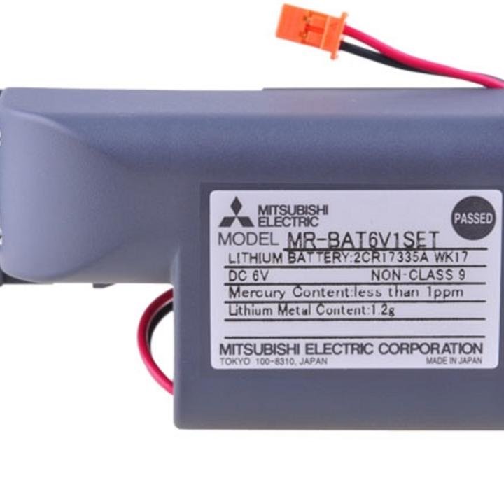 MITSUBISHI MR-BAT6V1SET 6V 1650mAh 2CR17335A WK17 PLC Backup Lithium Battery with Connector For Servo CNC System
